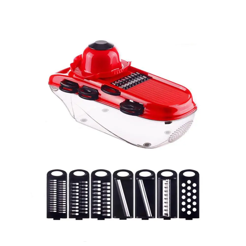 7 in 1 Stainless Steel Manual Vegetable Cutter for Home Use