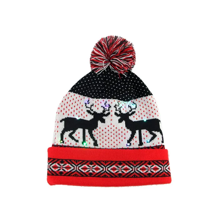 
Knitted warm led winter hat led light hat beanie scrolling message led beanie hat 