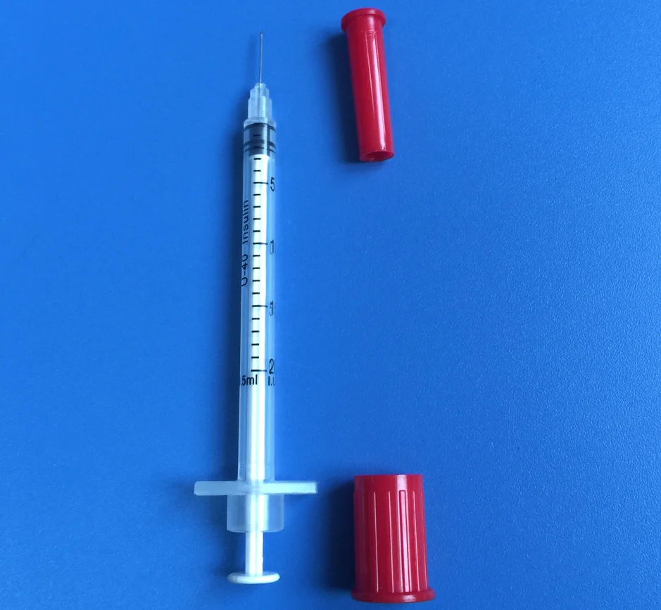 Disposable  insulin syringe 0.5ml with needle 29G