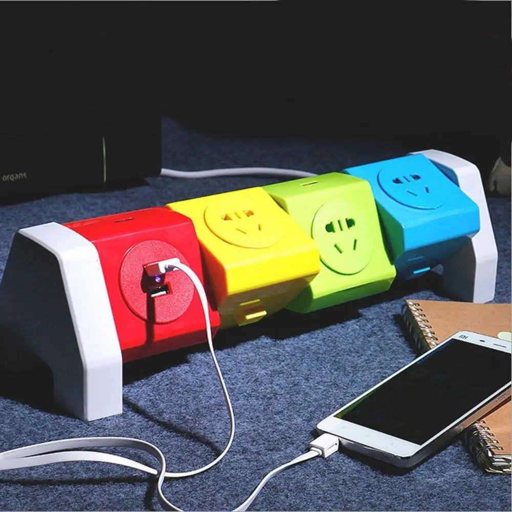 Новый дизайн, вращающийся на 180 градусов удлинитель с разными цветами