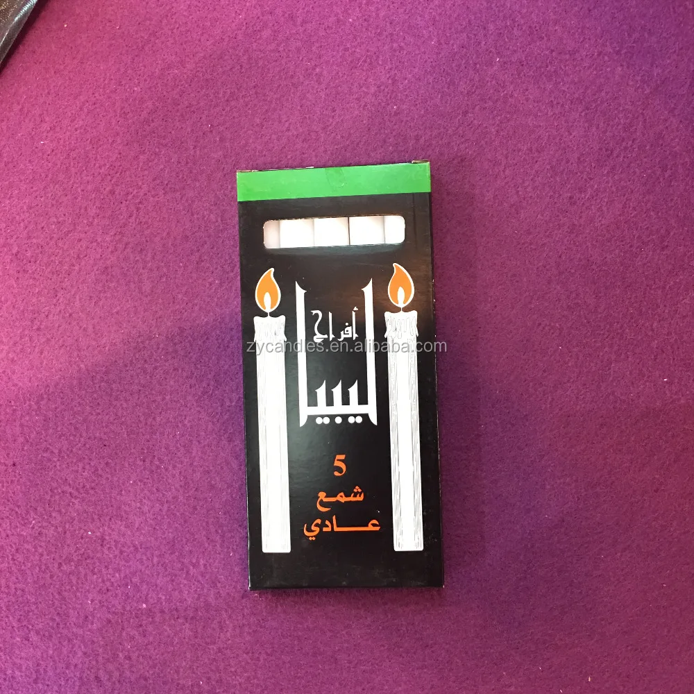 Libya market sell cheap wax 40g 38g 39g pillar white candles