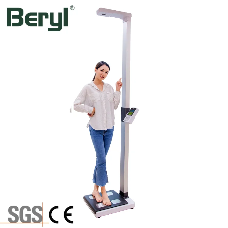 Ultrasonic Large Display 200Kg Body Fat Analyzer Hight and Weight Scale