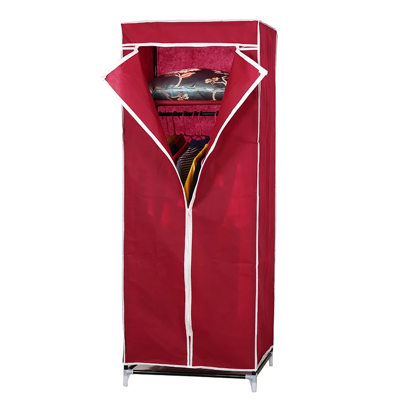 factory outlet Modern Fabric Convenient Clothes Cabinet  Folding clothes hanger wardrobe