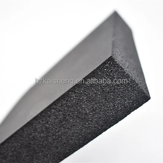 nbr/pvc closed cell black rubber foam insulation