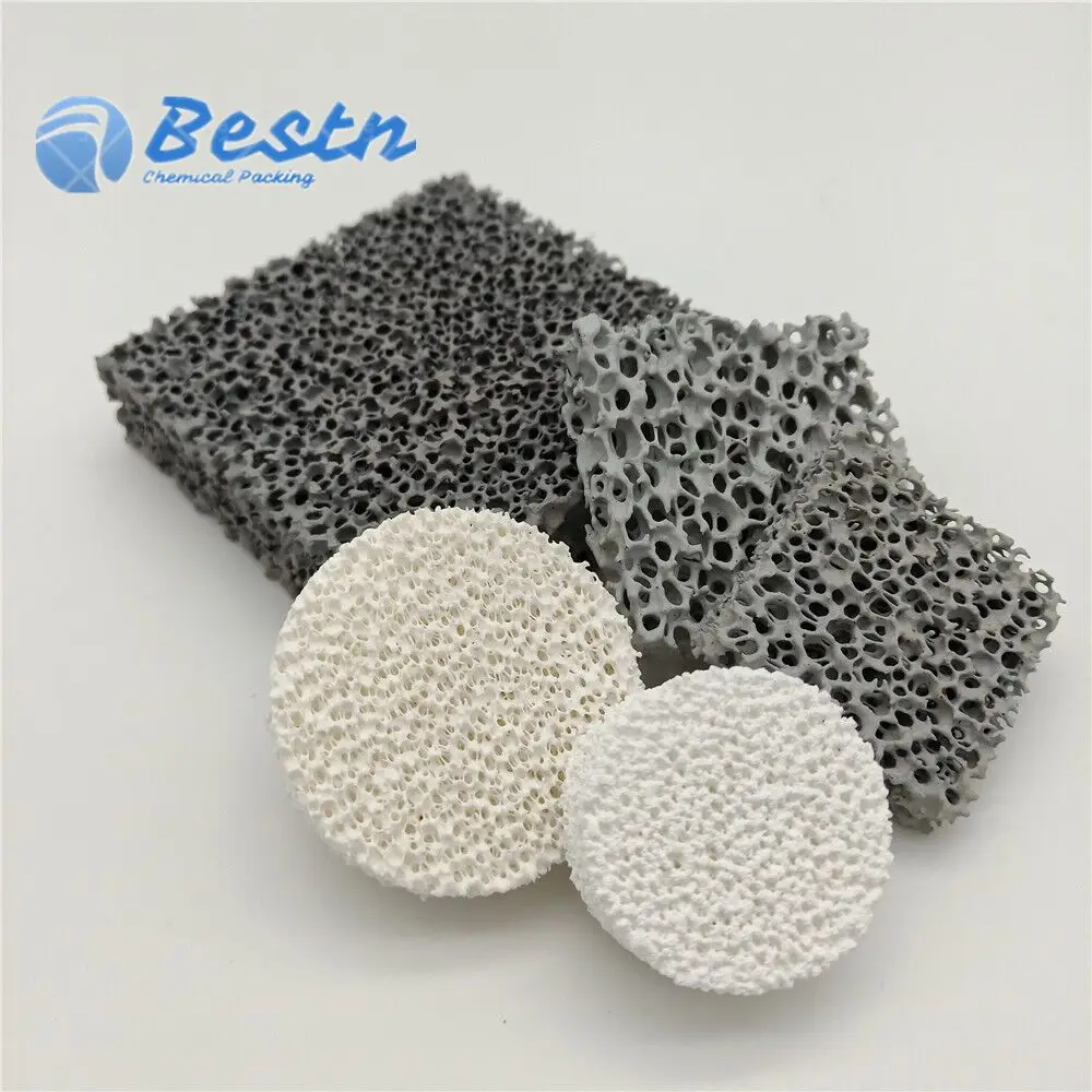 Casting Filtration Ceramic Foam Filter Alumina  Al2o3 Ceramic Foam Filter For Metal Foundry