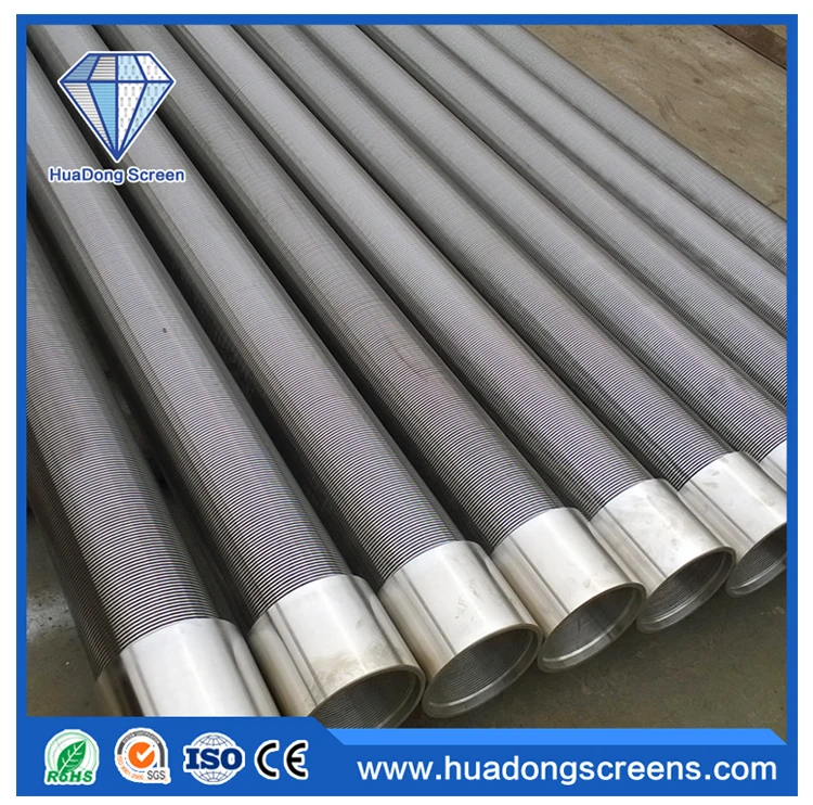 Professional Stainless Steel Wedge Wire Mesh Filter/ V Wire Wrapped Screen PipeFor Gravel