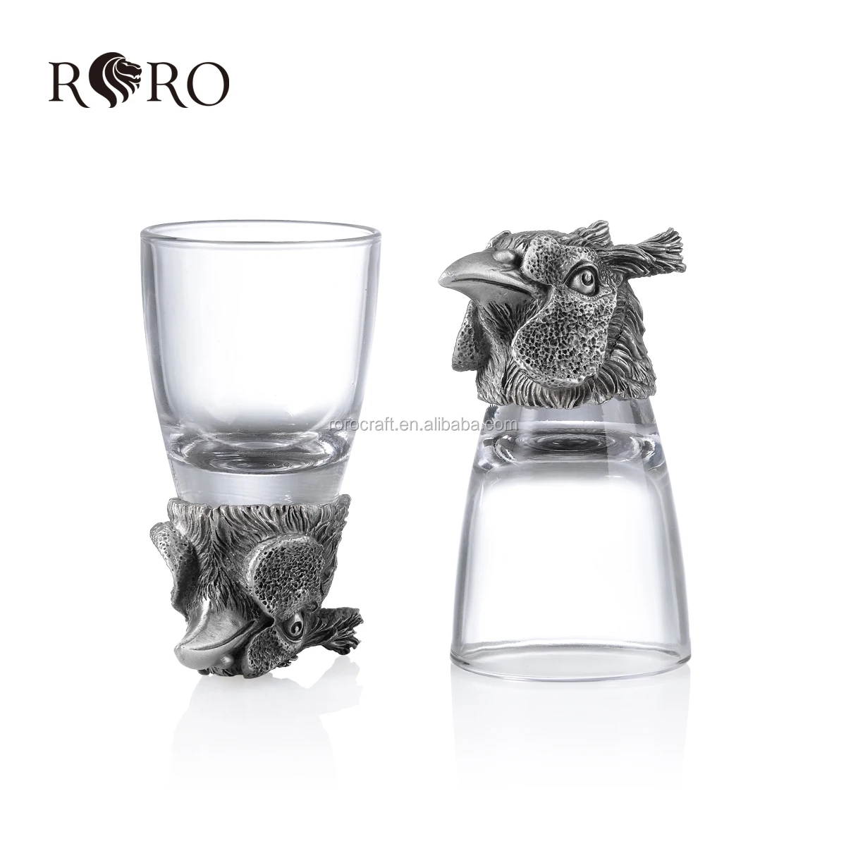 RORO 2 # обезьянка уникальная Оловянная металлическая поделка кабан элетент носорог песочные часы волк красная лиса сова кролик голова