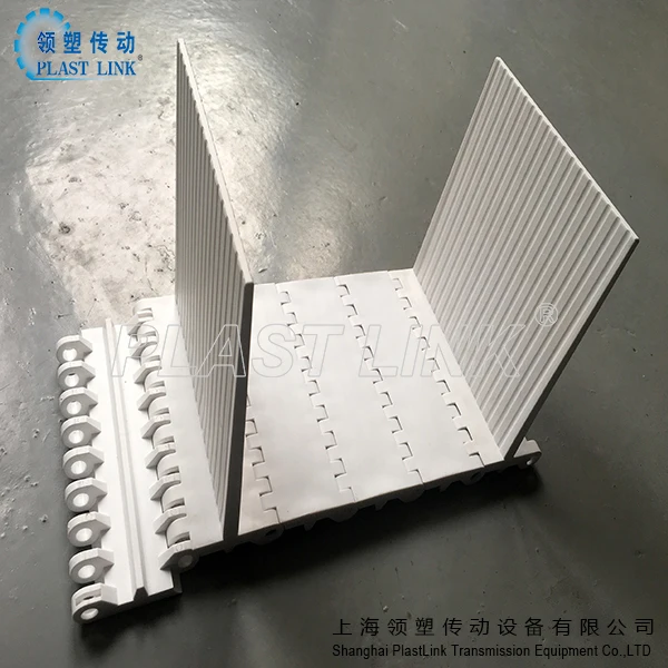 MPB series plastic conveyor belting modular belt with base flight and cleat