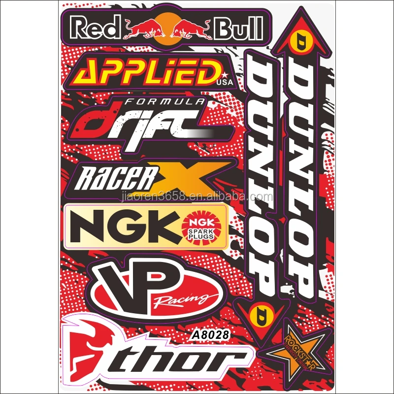 drop shipping Electric vehicle motor bike decorative vinyl waterproof sticker design for motorcycle sticker set