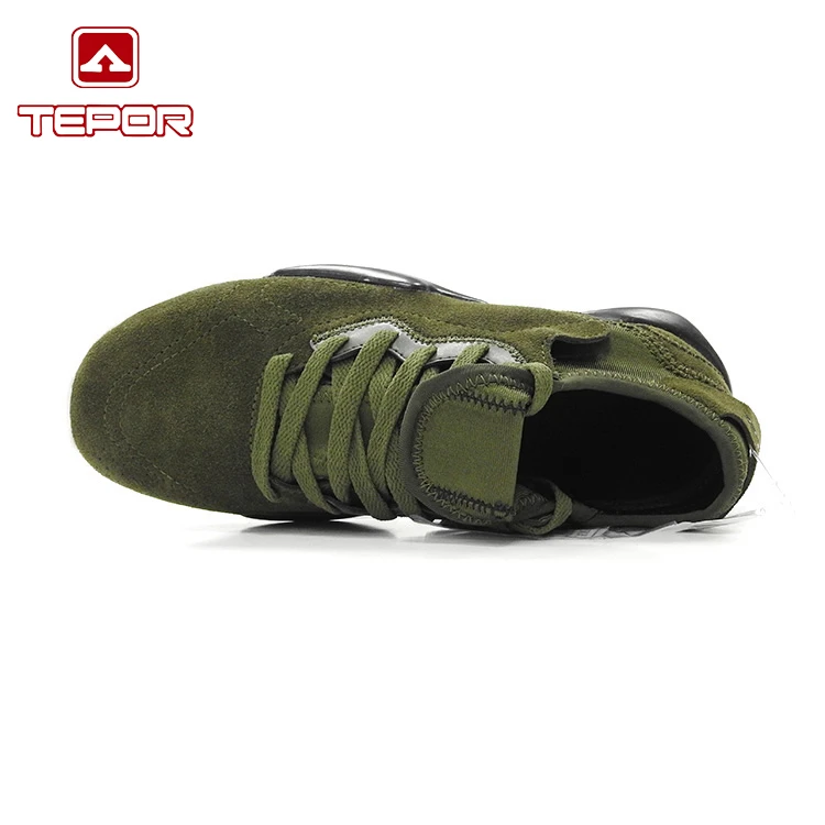
Lace Up High Top Green Man Running Sport Shoe 