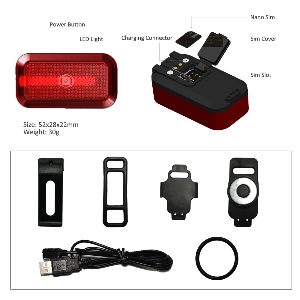 Kingneed T630 Cheap Micro Transmitter Personal Fitness Activity Bike Waterproof Mini Gps Gsm Tracker Portable Red 650mah 48H~96H