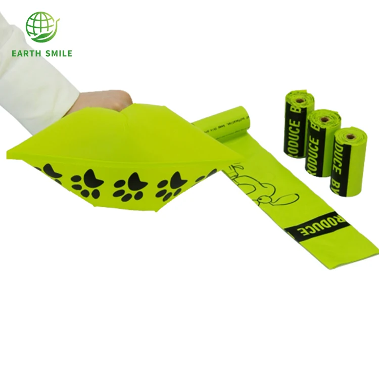 Leak Proof Disposable Certified Compostable Dog Waste Poop Bags That is 100% Biodegradable Bags