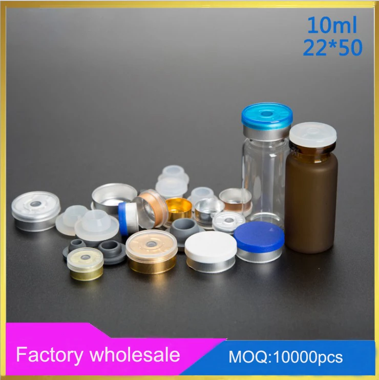 10ml Transparent medical injection penici bottles amber empty glass sterile vials