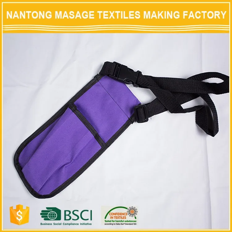 Chinese Manufacturing Adjustable Oxford Nylon Single or Double Massage Oil Lotion Cream Bottle Holster