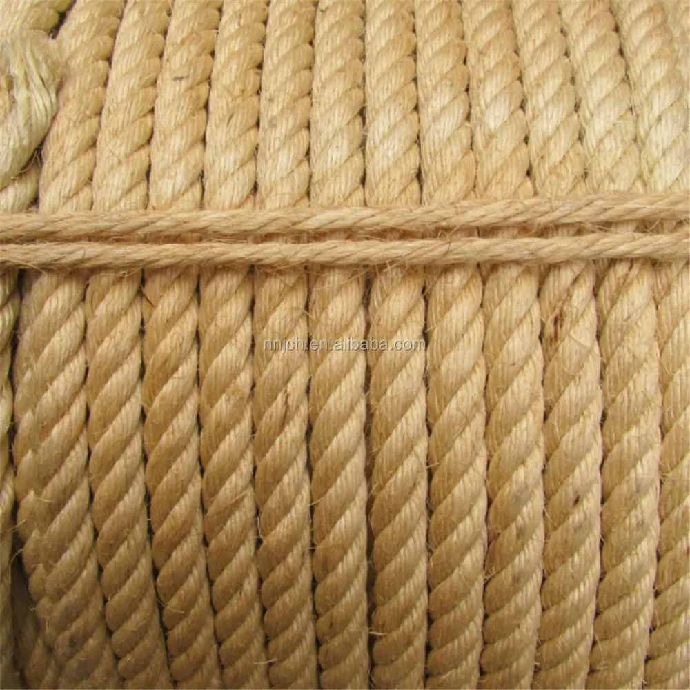 100% натуральный Corda de сизалевая веревка кремового белого цвета из 4 нитей для украшения