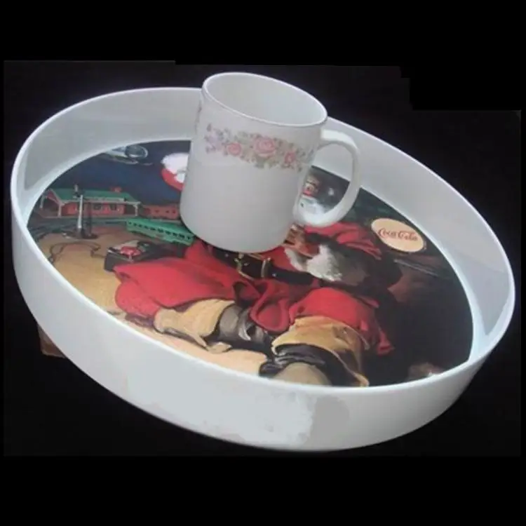 Wholesale Dia. 35cm round plastic  anti slip bar tray (35*5cm)