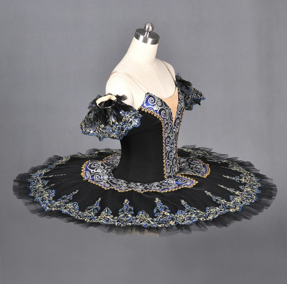 Professional Girls Stage Performance Ballet Dance Costumes Black Swan Tutu