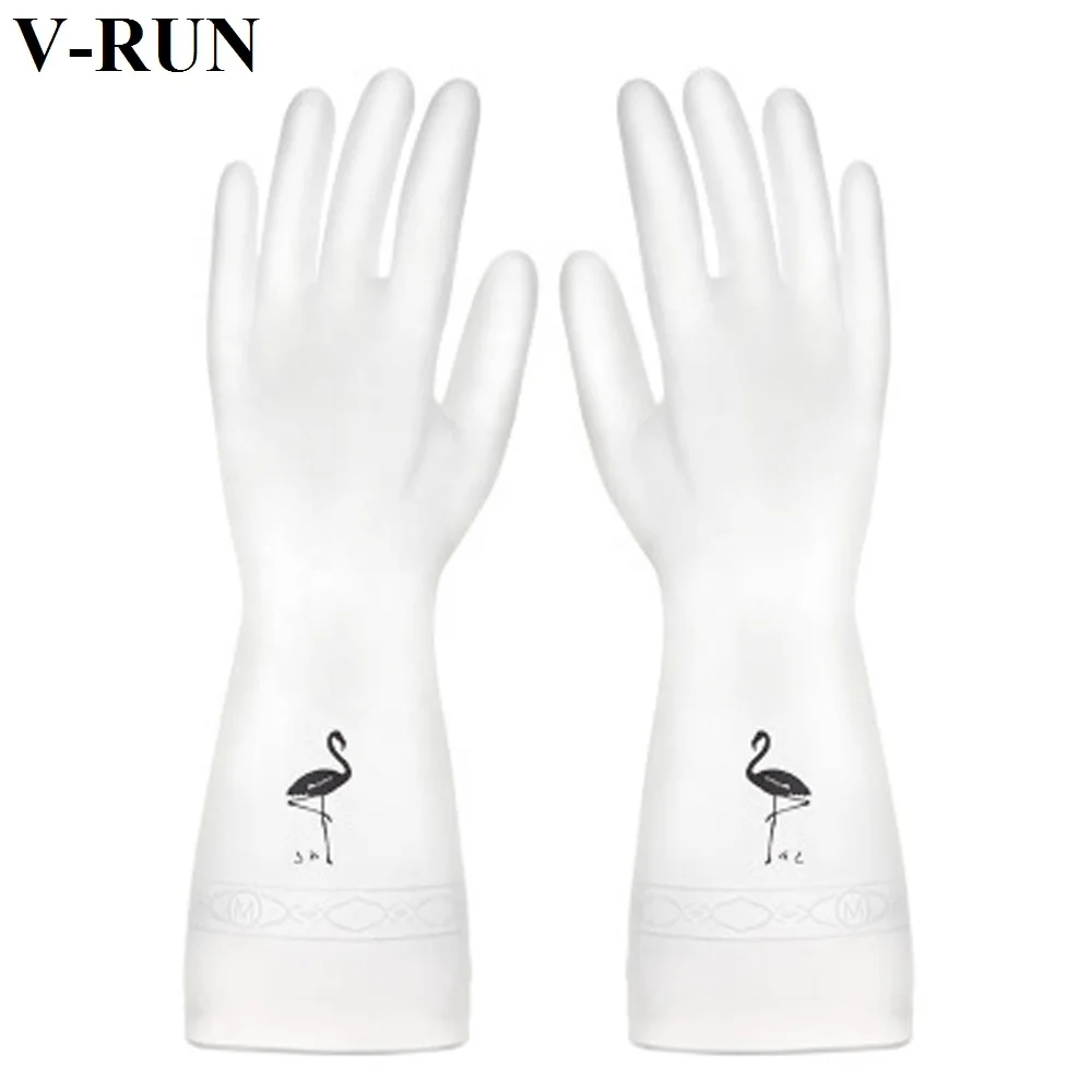 
Household transparent rubber latex thin waterproof Cleaning Gloves kitchen durable Dish Washing glove for women 