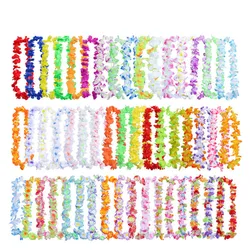 F-1387 Wholesale Colorful Artificial Silk Leis Necklace Garland Hawaii Wreaths