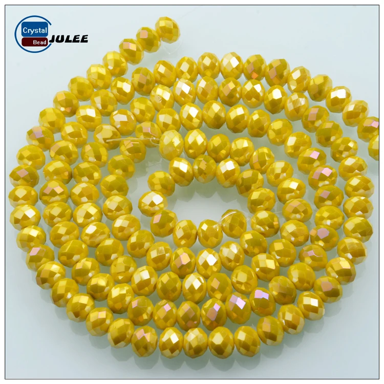 
C209-C252 Faceted Brilliant Beads 4mm 6mm 8mm Glass Crystal Rondelle Beads 