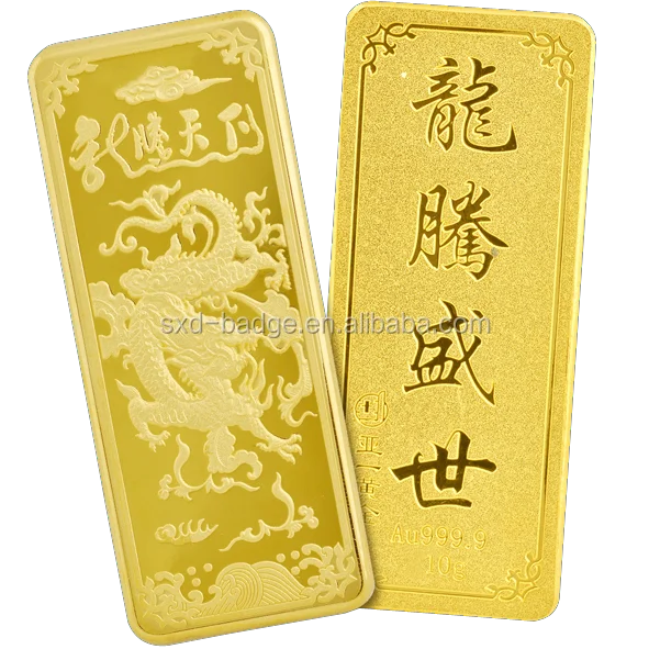 
New arrival 1oz gold plated tungsten bars with 24k gold layer 