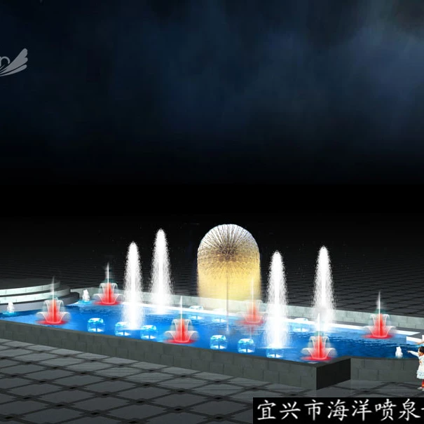 Colorful lights fountain decorative program control dancing water fountain