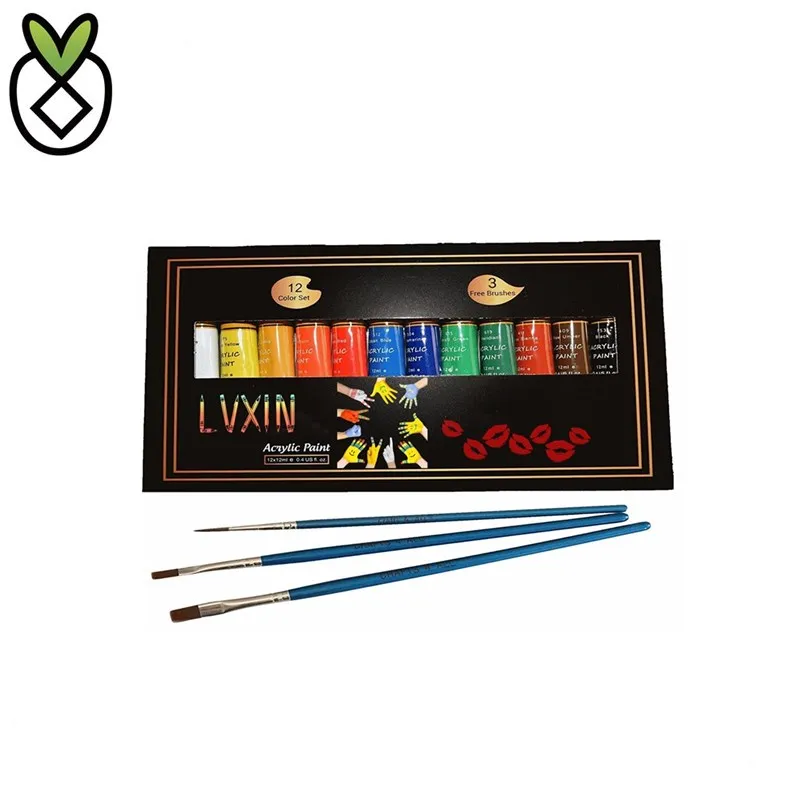 Amazon best selling Acrylic Paint Set, 12 color 12ml acrylic paint