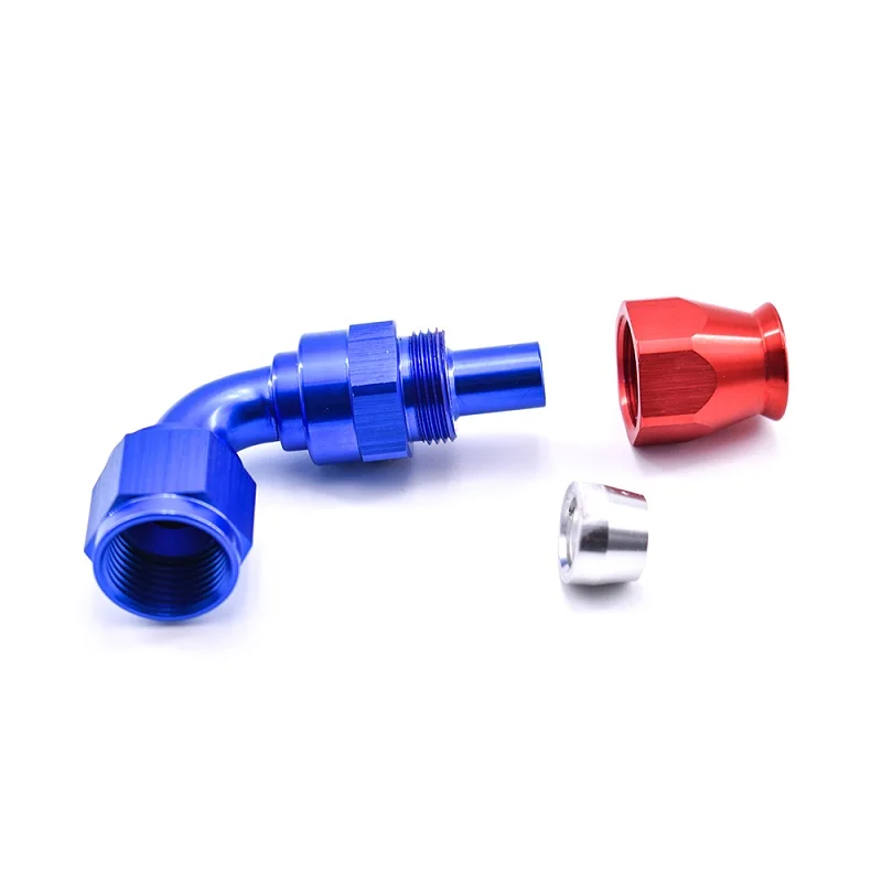 
vehicle modification hose end sprayer Aluminum Alloy 30/45/60/90 degree PTFE hose ends 