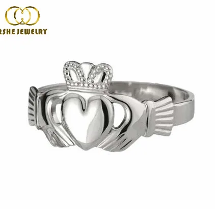 wholesale 925 sterling silver or copper brass claddagh ring