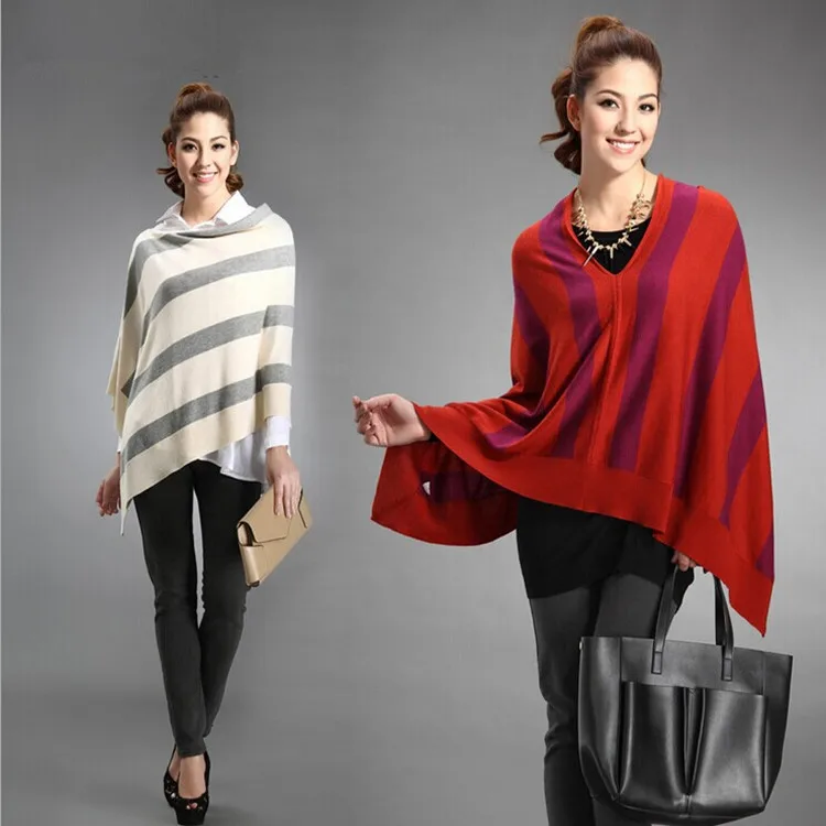 New hot sell winter women warm poncho knitted factory manufacturer