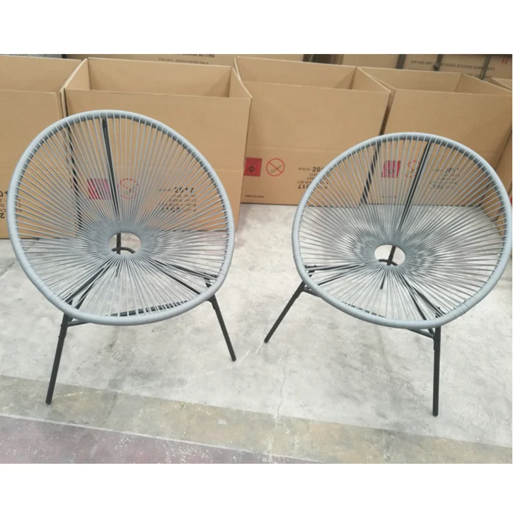 Плетеный стул Acapulco для использования в помещении и на улице, плетеный стул в форме груши для любых погодных условий патио, цветной стул Acapulco Accent