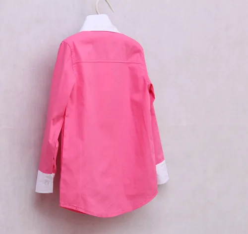 
wholesale fashion boys and girls cotton long-sleeved bow shirt blouse 