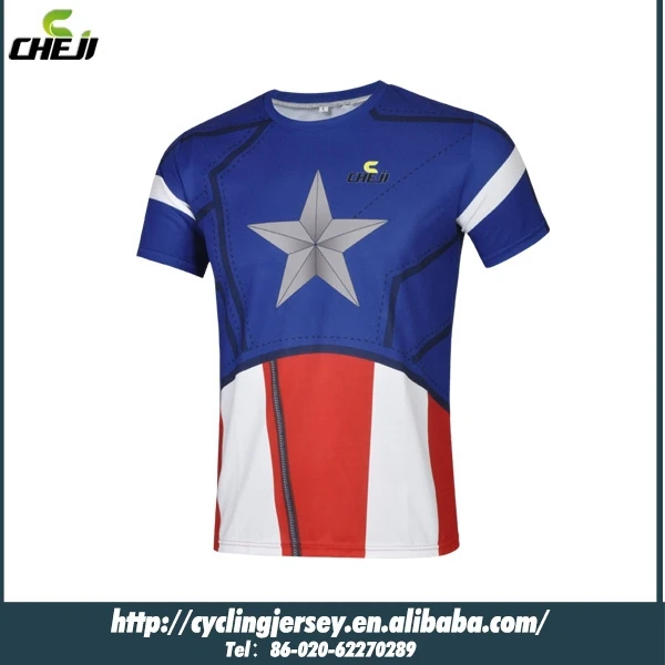 2014 Waffer Fbric буле цвет мужчины стиль герой альянс серии макияж футболки дешевые футболки