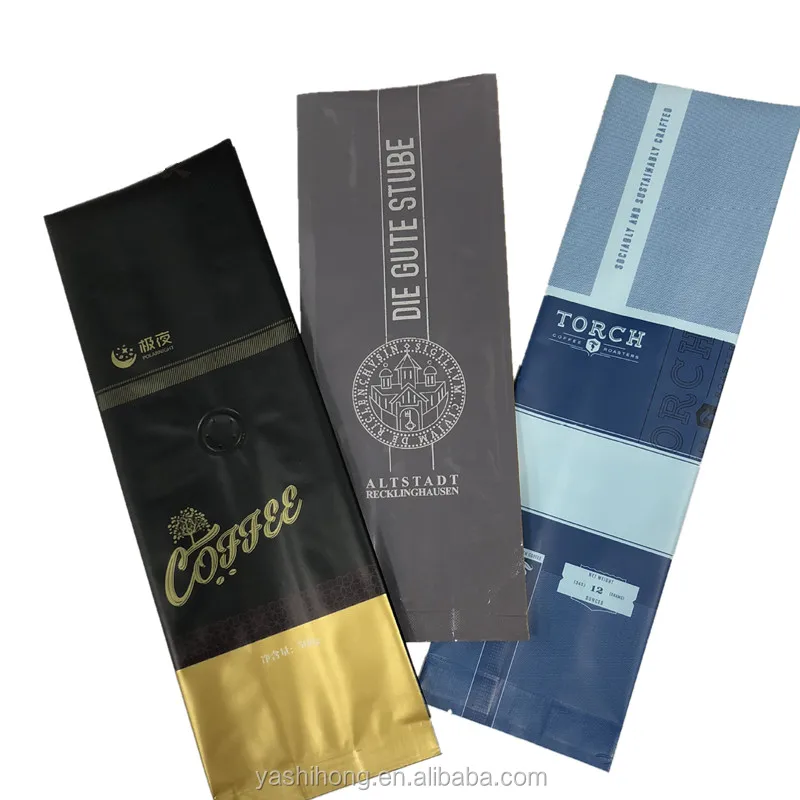 Laminated Material Aluminum Foil Lined Custom Color Printing Food Packaging Guangzhou Green Coffee Tea Bags