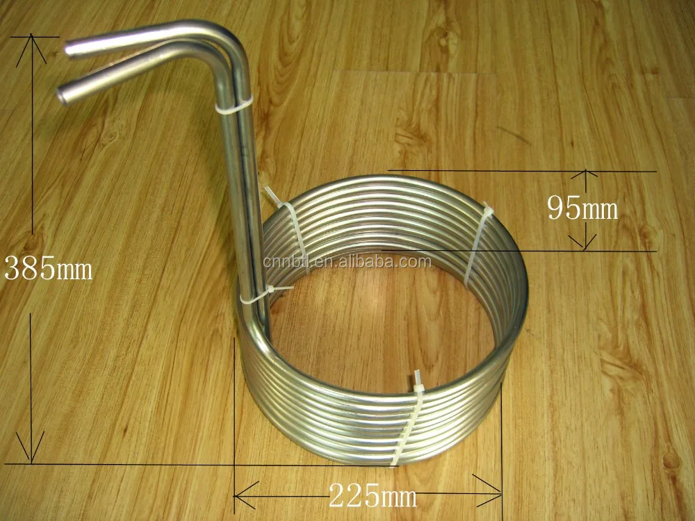 
304 food grade stainless steel wort chiller for wine beer heat exchanger 