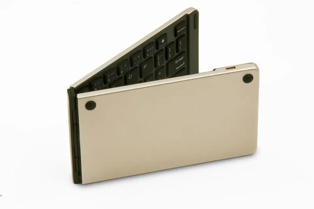 Pocket sized folding design wireless bluetooth keyboard works for IOS/Android/Windows