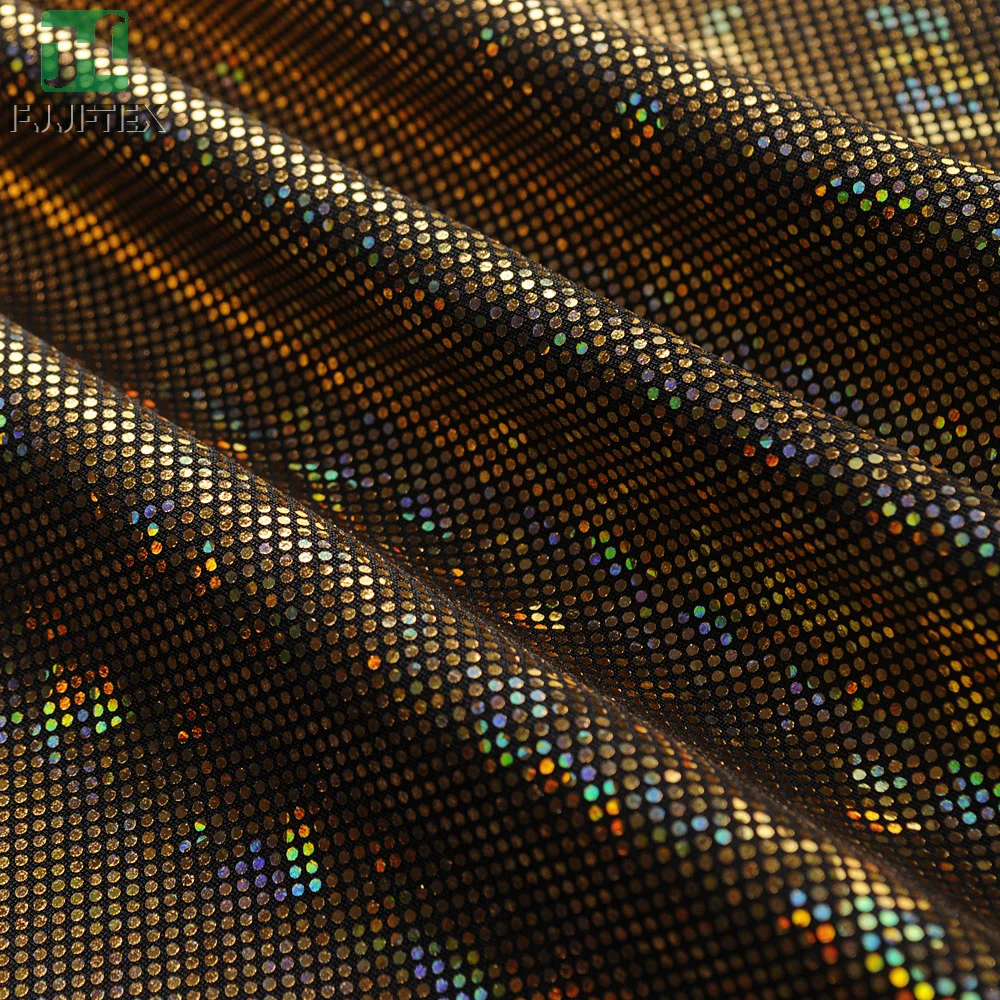 Chinese textile foil printing 80 polyester 20 spandex fabric for woman dress