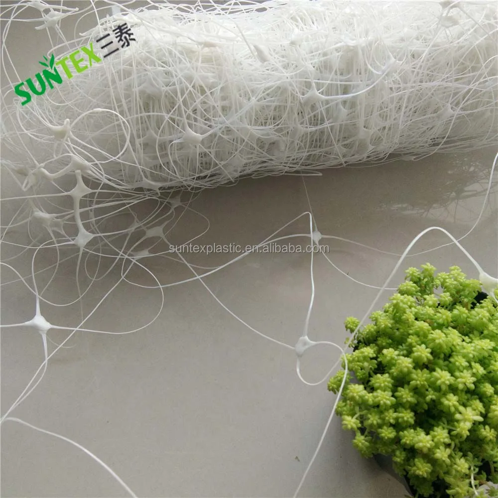 Полипропиленовая экструдированная сетка для поддержки растений, белая сетка 15 см, размер отверстия, сетка для цветочных бобов