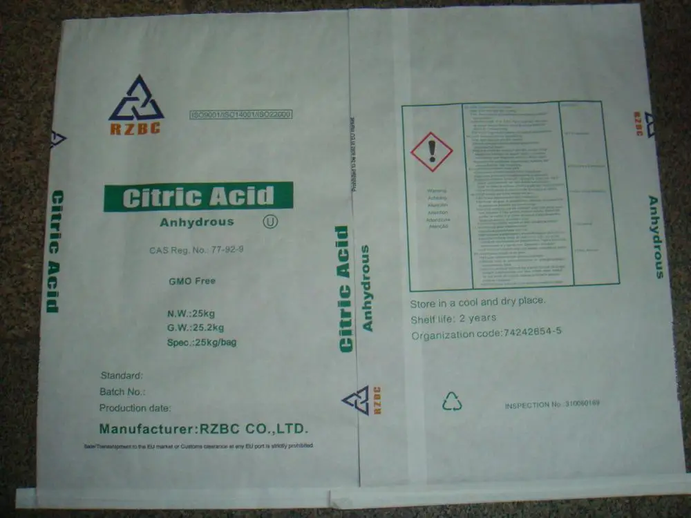 
Ensign food grade 30-100 mesh citric acid anhydrous price 