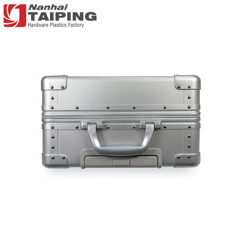 silver Aluminum travel Trolley case Maleta De Case Hardshell Suitcase With Four Wheels