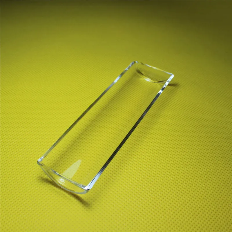 Polished clear half round quartz glass tube