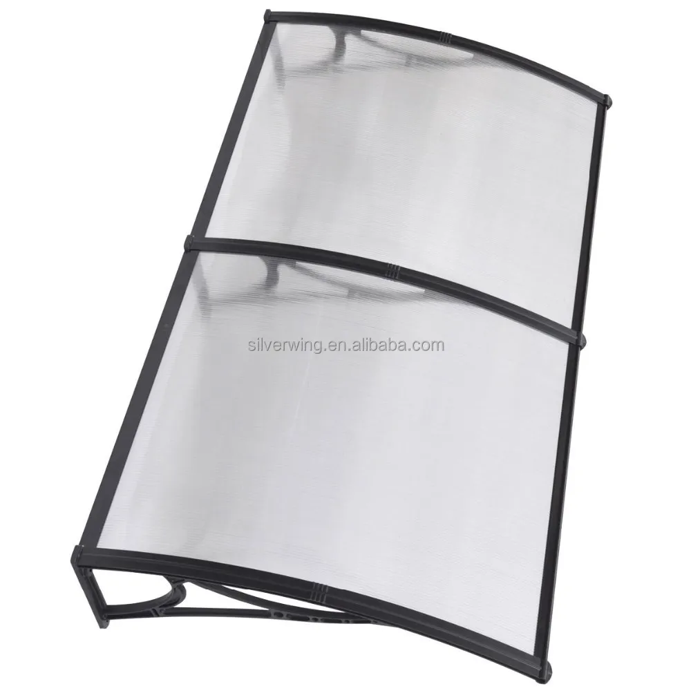 Simple design cheap price outdoor plastic clear polycarboante door canopy awnings