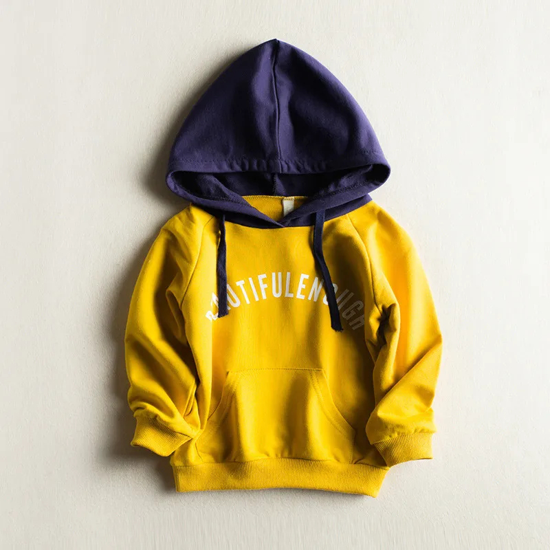 OEM clothing factories in china children plain two tone pullover custom printing design kids hoodies