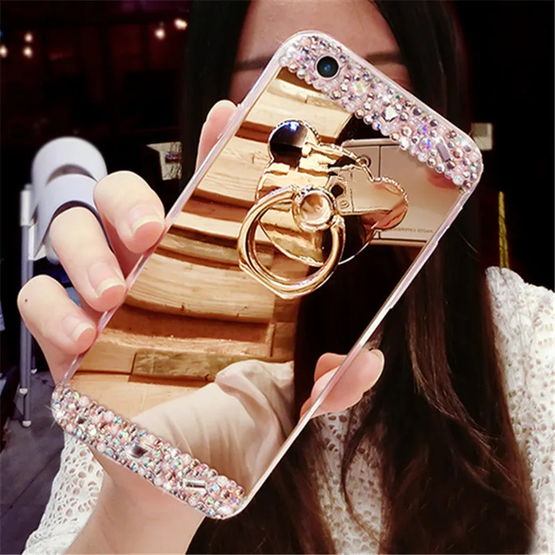 
Luxury golden mirror phone case accessories carcasa celular capa for Samsung Galaxy A3 A5 A7 A8 J1 J3 J5 J7 S6Edge S7Edge S8Plus 