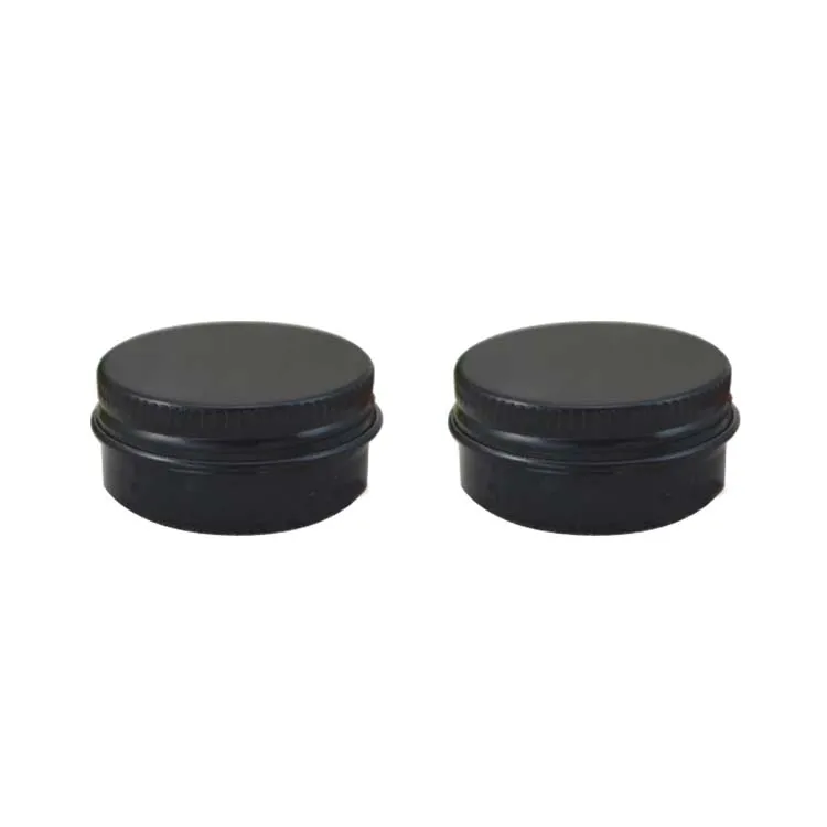 10g silver black aluminum cosmetic packaging / jar with screw cap / metal tin