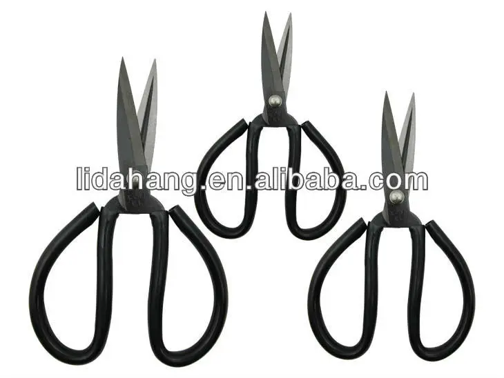 Black plastic handle handmade bag tool cutter scissors