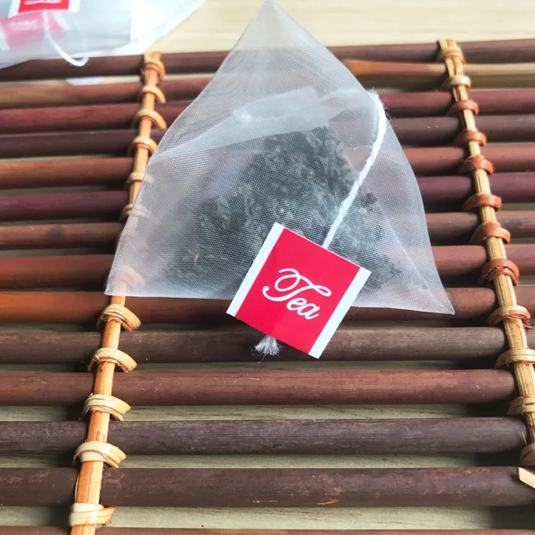 
Biodegradable Tea Bag Empty Corn fiber Pyramid Tea Bags With String For Tea Packaging 