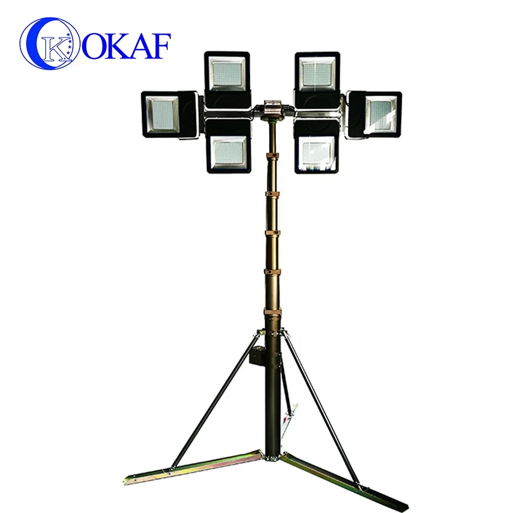 18m 20m Communication WIFI Antenna Tower Mast Lighting Pole Manual Hand Winch Tripod Telescopic Mast