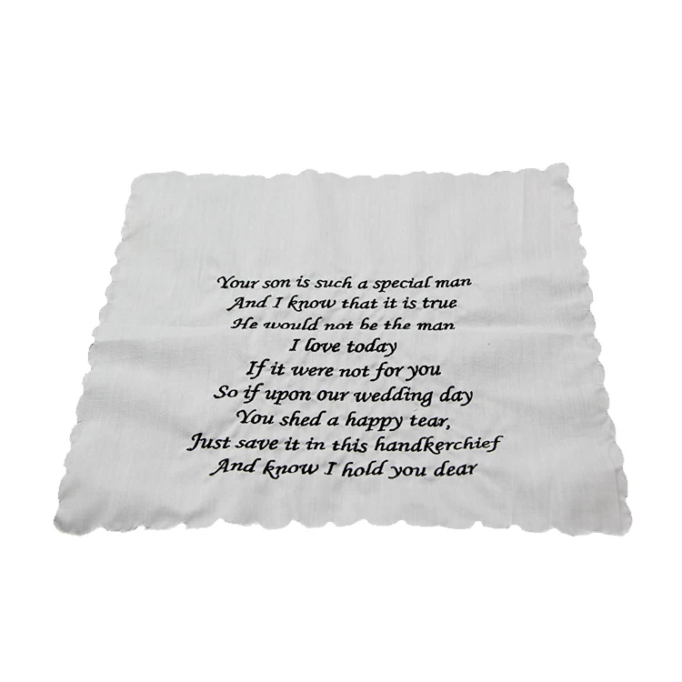 Простой дизайн Заказная тканая вышитые платок