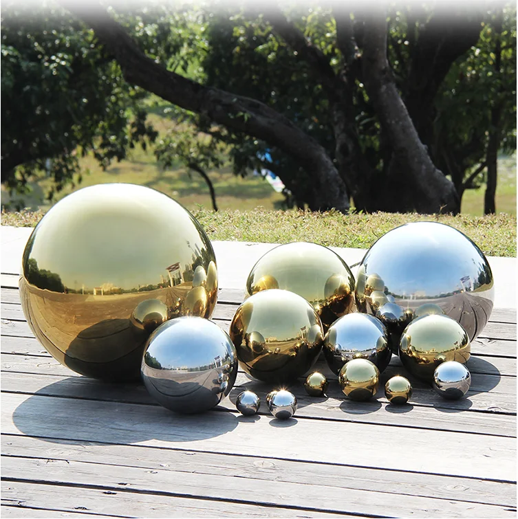 1mm thickness Gold Stainless Steel Hollow Balls 150mm 100mm Mirror Polished Hollow Steel Spheres 200mm